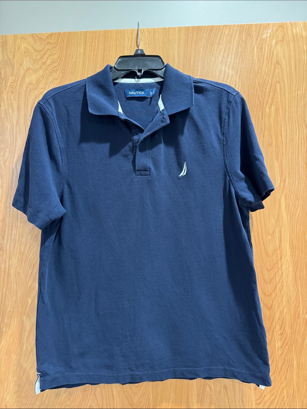 Nautica Men's Navy Blue Sail Logo Polo